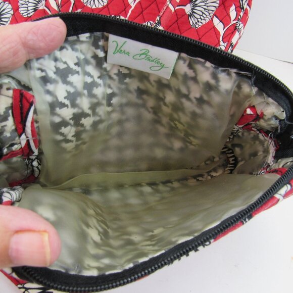 Vera Bradley Deco Daisy Double Handle & Shoulder Strap Purse with Makeup Bag - Picture 8 of 10